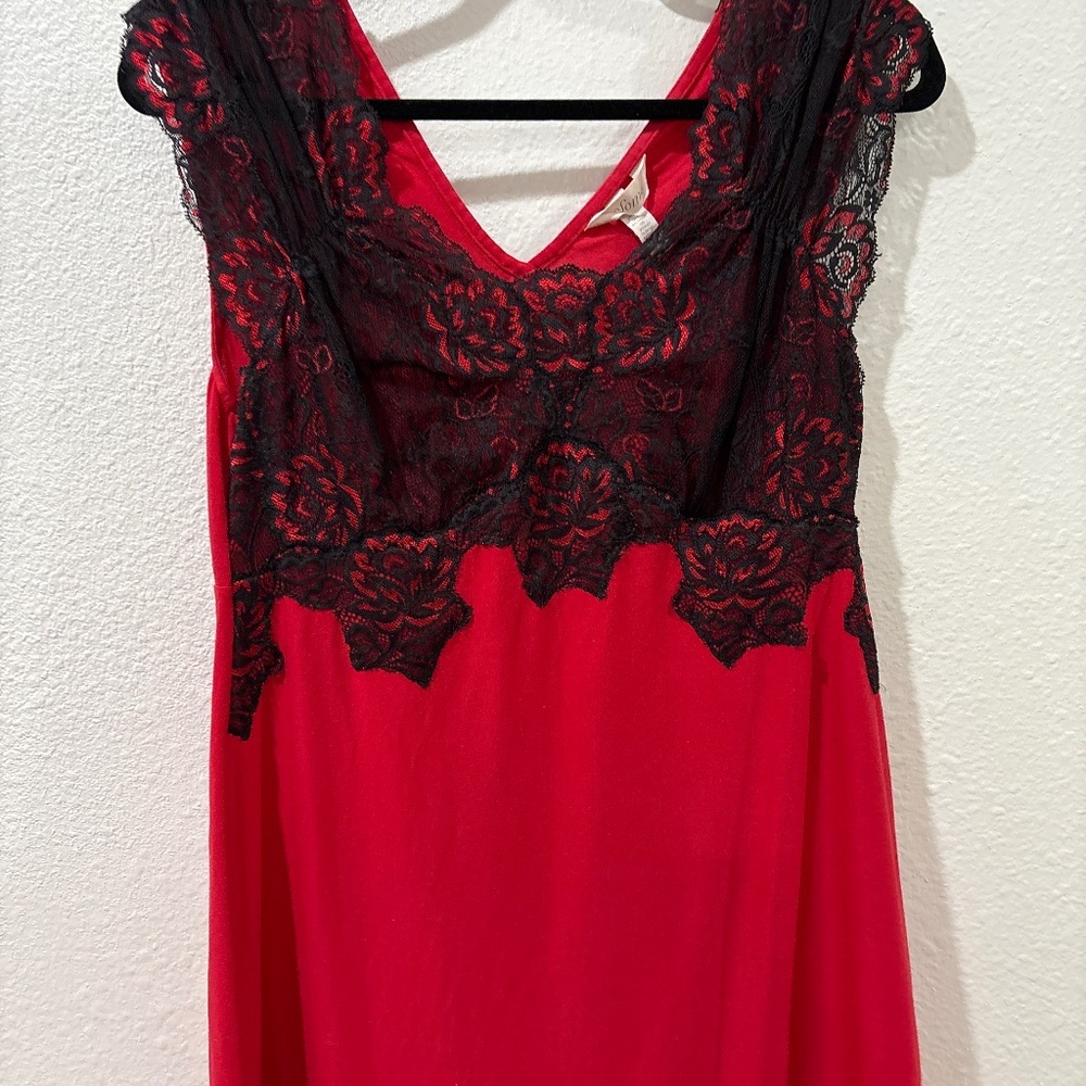 Soma intimate lace, black with red sleepwear women's size medium - Picture 2 of 6